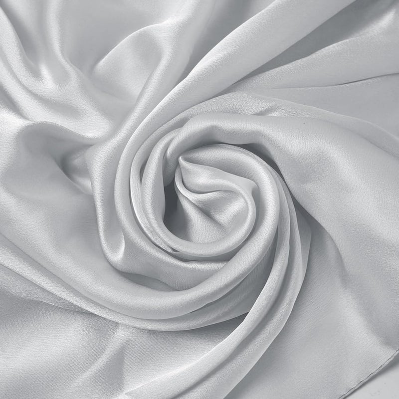 MLMW Light Silver Shawls and Wraps for Women Evening Dresses Satin Formal Shawl Wraps Dressy Extra Long for Wedding Party Bridal Shower Baby Shower Anniversary - Image 4